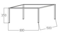 Podnož pod šatník A6670 - šírka 800 mm - 2