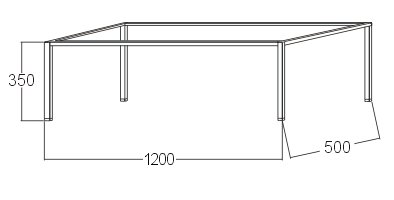 Podnož pod šatník A6690 - šírka 1200 mm - 2