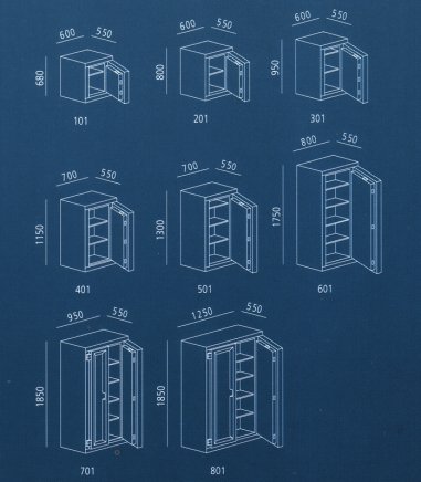 Pokladničné trezorové skrine ROOBUS Office 1 - 4