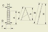 Rebrík dvojdielny univerzány Forte (4 modely) - 2