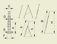 Rebrík trojdielny univerzálny Eurostyl (5 modelov) - 2