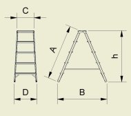 Hliníkové schodíky obojstranné Eurostyl (7 modelov) - 2