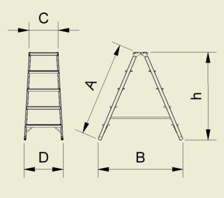 Hliníkové schodíky obojstranné Eurostyl (7 modelov) - 2