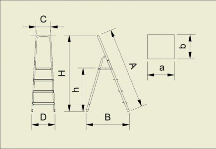 Hliníkové schodíky jednostranné Eurostyl (6 modelov) - 2