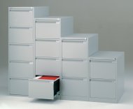 Kartotéka A4 kovová Bisley BS3E/FLS - set s deliacimi priečkami - 10