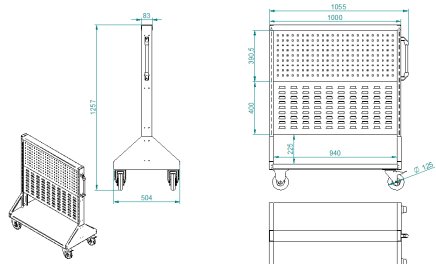 Rám obojstranného pojazdného panelu PSZ_21_B - 2