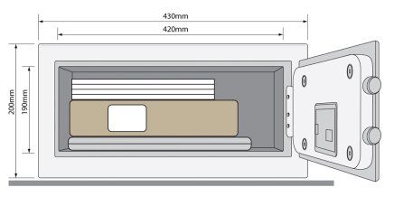 Nábytkový trezor Yale Value Laptop YLV 200 - 2