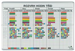 Rozvrhová tabuľa (2 modely)