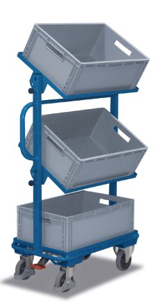 Vozík s plastovými prepravkami typ sw-400.805 - 1