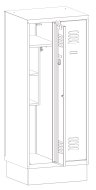 Šatníková skriňa kovová so zníženou výškou MSum 320S šířka 600 mm - 3