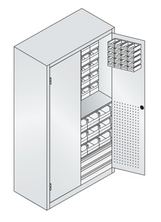Dielenská skrinka s boxy CP 130276-67 (2 modely) - 2
