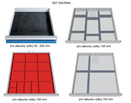 Delenie zásuviek, set pre 4 zásuvky 500/584A - 1