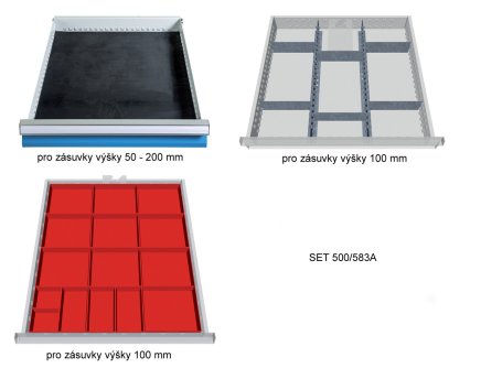 Delenie zásuviek, set pre 3 zásuvky 500/583A - 1