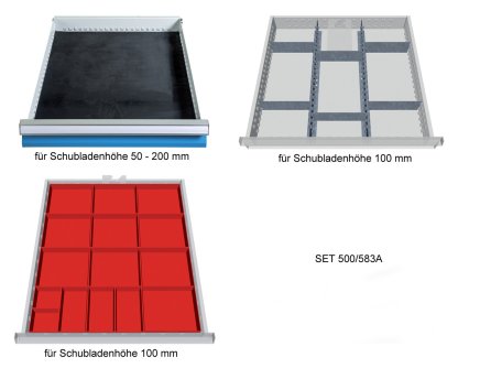 Delenie zásuviek, set pre 3 zásuvky 500/583A - 2