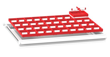 Plastové delenie zásuviek ZK 45 x 36D - 1