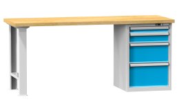 Dielenské stoly série F, šírka 2500, hĺbka 700 alebo 800, výška 880 alebo 890 mm (6 modelov)
