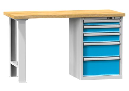 Dielenské stoly série H, šírka 1500, hĺbka 700 alebo 800, výška 880 alebo 890 mm (6 modelov) - 1