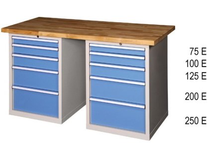 Dielenské stoly série O, šírka 1500, hĺbka 700 alebo 800, výška 880 alebo 890 mm (6 modelov) - 2