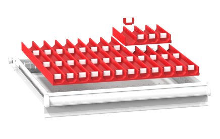 Plastové delenie zásuviek ZA 27 x 27D - 1