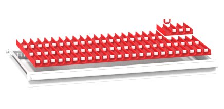 Plastové delenie zásuviek ZC 54 x 27D - 1