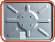 Vonkajšie zrkadlo s oranžovou slnečnou clonou 450 x 600 mm AISI 304 - 2