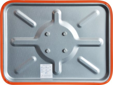 Vonkajšie zrkadlo s oranžovou slnečnou clonou 450 x 600 mm AISI 304 - 2