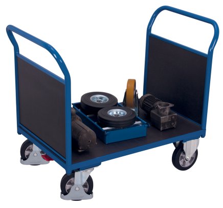 Plošinový vozík s dvoma bočnicami s nosnosťou 1000 kg sw-700.212 (4 modely) - 1
