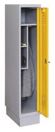 Šatníková skriňa kovová so zníženou výškou MSum 410S šírka 400 mm - 2