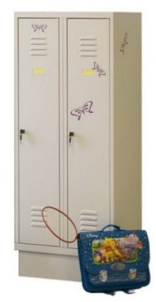 Šatníková skriňa kovová so zníženou výškou MSum 320S šířka 600 mm - 2