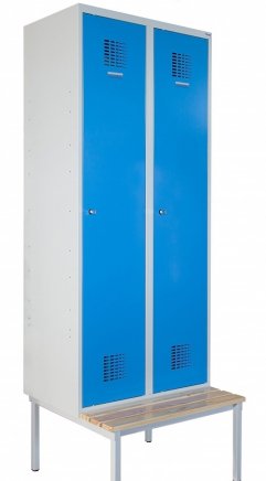 Šatňová skriňa kovová Sum 420 W s lavicou P421 W - 3