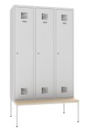 Šatňová skriňa kovová Sum 430 W s lavicou P431 W - 1