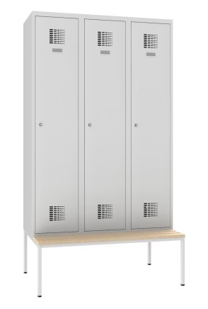 Šatňová skriňa kovová Sum 430 W s lavicou P431 W - 1