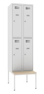 Šatníková skriňa delená Sus 322 W s lavicou P321 W