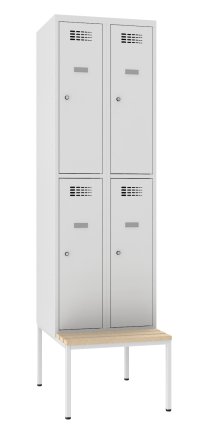 Šatníková skriňa delená Sus 322 W s lavicou P321 W - 1