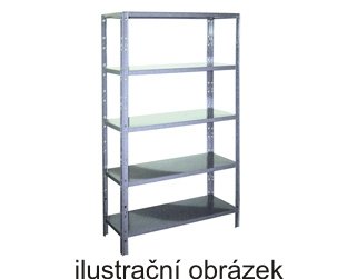Celokovový bezskrutkový policový regál 2500 x 1000 x 500 mm - 1