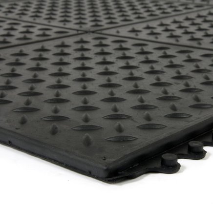 Gumová modulárny protiúnavová rohož Diamond Plate Tile - 4