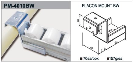 Úchyt valčekové trate typ PM-4010BW - 1