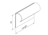 Držiak na štítok LH-5020CL, 200 x 55 mm - 2