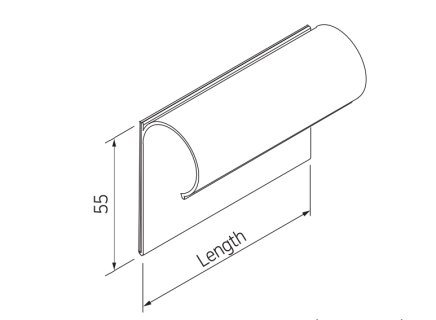 Držiak na štítok LH-5020CL, 200 x 55 mm - 2
