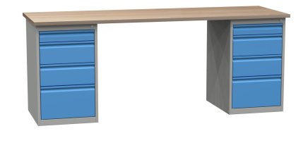 Dielenský stôl s podstavným kontajnerom SD21734 2100 mm - 1