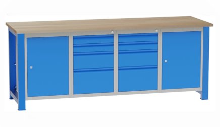 Dielenský stôl s vloženými kontajnery SD42124 - 1