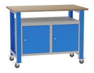 Mobilný dielenský stôl s vloženými kontajnery