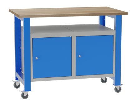 Mobilný dielenský stôl s vloženými kontajnery - 1