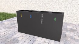 Vonkajší kôš na triedený odpad Steel III