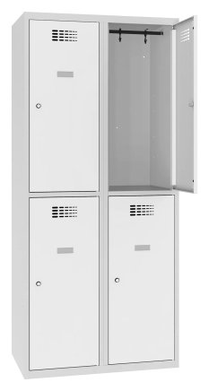 Šatňová skriňa kovová Sus 422 W šírka 800 mm - 2