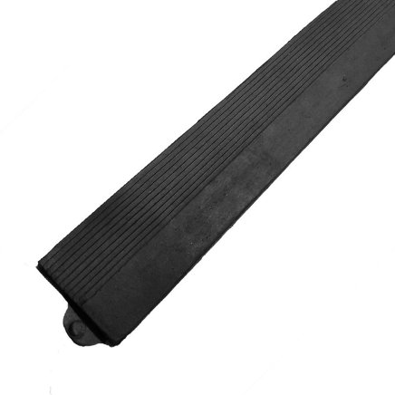 Čierna gumová nábehová hrana "samica" pre rohož Diamond Plate Tile - 1