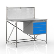 Dielenský stôl z rúrkového systému s perfopanelom 240408316 (3 modely) - 4