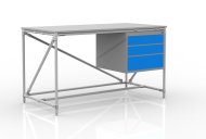 Dielenský stôl s kontajnerom s tromi zásuvkami šírka 1500 mm, 24040539 - 1