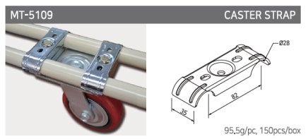 Spojovací držiak pre kolieska s platňou MT-5109 - 1