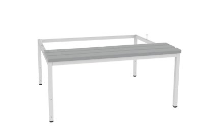 Lavica economy s nohami s rektifikáciou P333 W šedý plast - 1